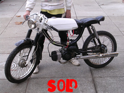 '78 2 speed powdercoated puch magnum cafe racer sold